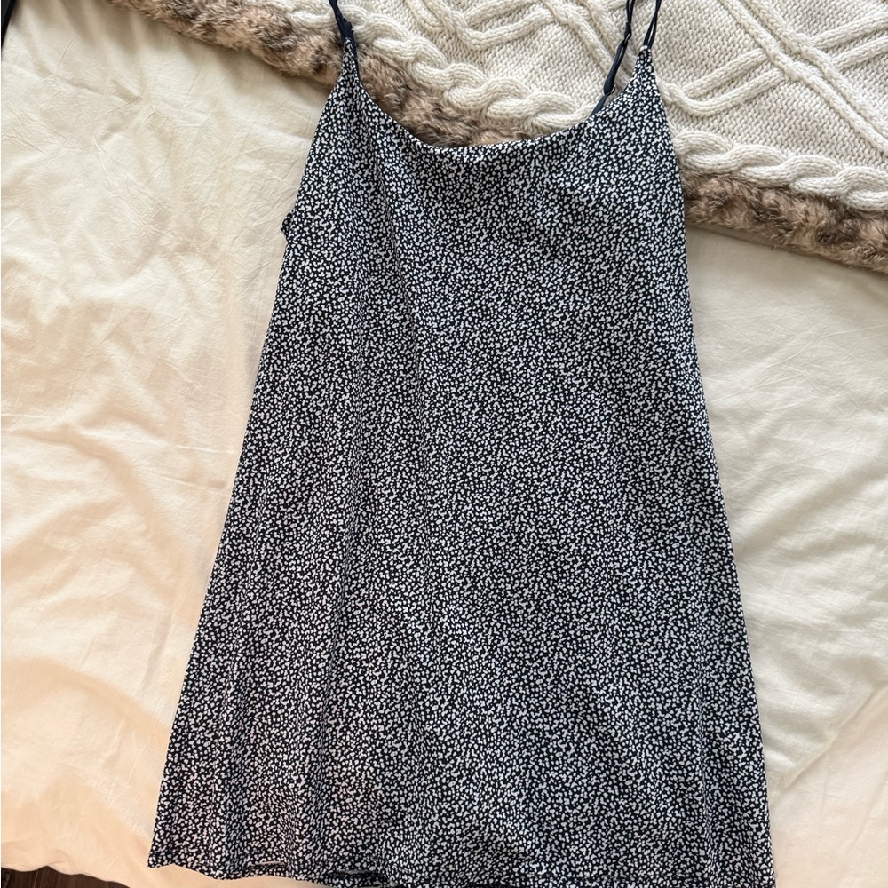 Abercrombie & Fitch Navy and White Patterned Traveler Dress